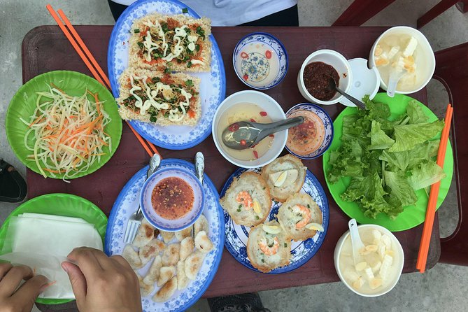 Hue Street Food Tour At Night By Scooter - 8:00 pm: Making your own khot cake roll