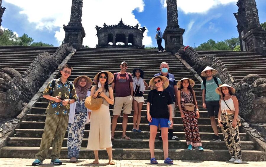Imperial City, Hue: Day Tour from Hoi An and Da Nang - The steep, ornate Mausoleum of Emperor Khai Dinh