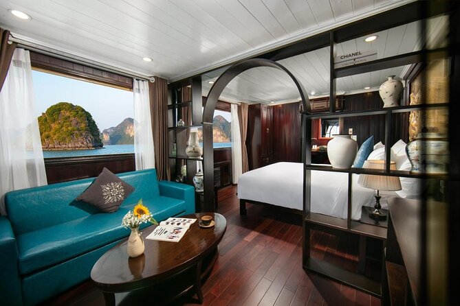 La Regina 2 days tour in Halong Bay & Bai Tu Long Bay - 4 star - Sunset, happy hour, and spring rolls on the sundeck