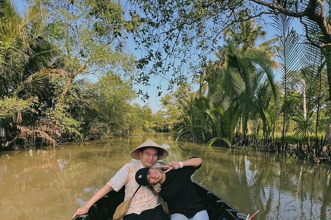 Largest Floating Market, Wild Small Canal System & Organic cocoa - My Khanh and the narrow canal system