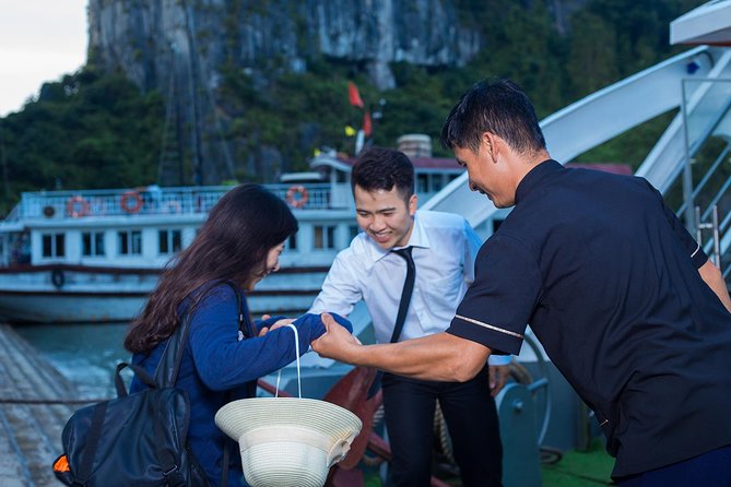 Luxury Halong Bay 1 Day on Cruises From Hanoi with Bus & Lunch - Sunset tea, cake, fruit, and music