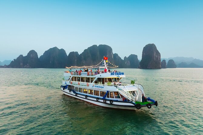 LUXURY Halong Bay Cruise 5 Stars Full Day Tour with Buffet Lunch - Boarding the five-star cruise at Tuan Chau