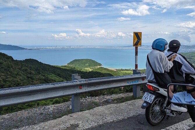Motorcycle Private Tour with Driver Hue-Da Nang-Hoi An or V.V. - Lang Co Beach and the bay between mountain and sea