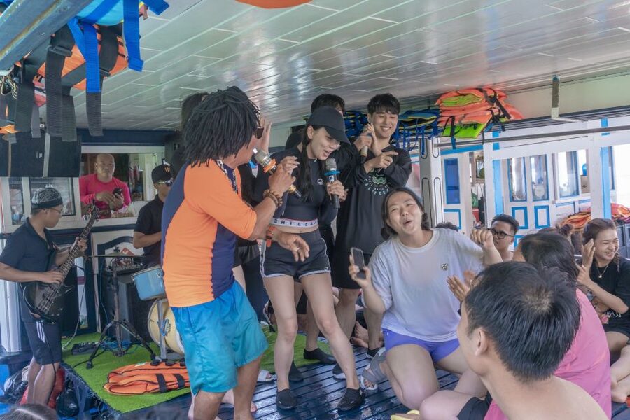 Nha Trang: Coral Reef Snorkeling and Floating Bar Party - Hon Mot and the floating bar at about 11:15 AM