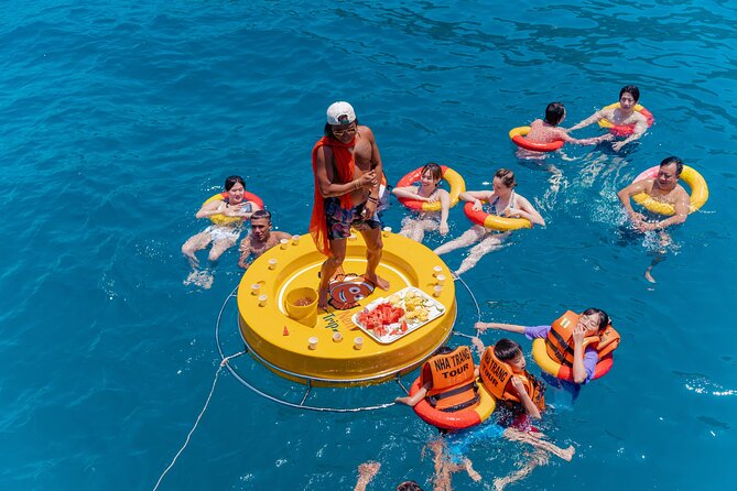 Nha Trang Island Hopping Tour Snorkeling and Floating Party - The floating bar, music, fruit, and wine
