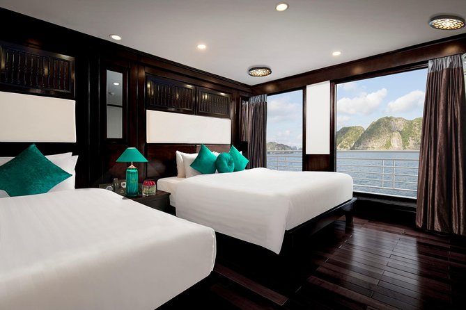 Overnight Luxury 5 Star Alisa Cruise with Meals, Kayak or Bamboo Boat - Sunrise Tai Chi and Sung Sot Cave