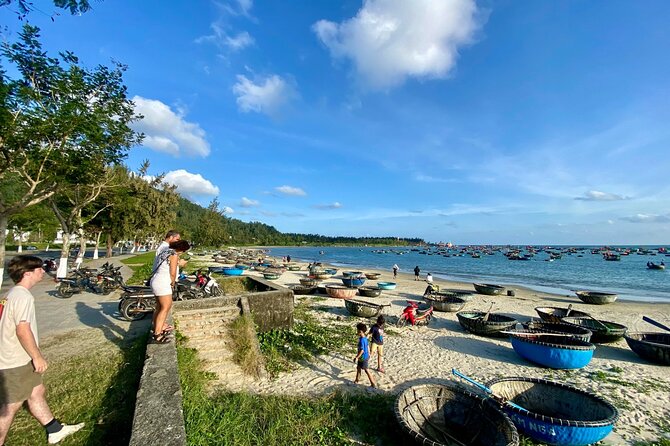 PRIAVATE DaNang CITY TOUR-FOOD TOUR-Sunset BOAT TRIP on Han river - Marble Mountains and the steep route into Am Phu Cave
