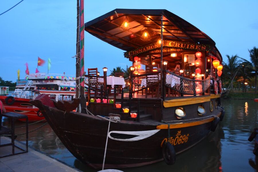 Romantic Sunset Dinner Cruise in Hoi An - Boarding at Cinnamon Cruises pier