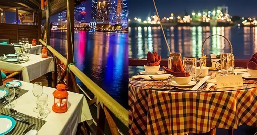 Saigon Dinner On Cruise Tour With Private Table - A private table with a romantic setting