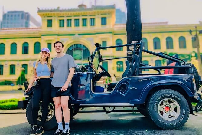 Saigon US Army Jeep Tours: History, Culture & Street Food - French architecture around the Central Post Office