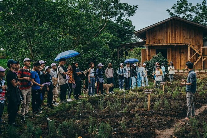 Scented Candle Workshop in Twin Beans Farm Da Lat - Starting in the herb garden
