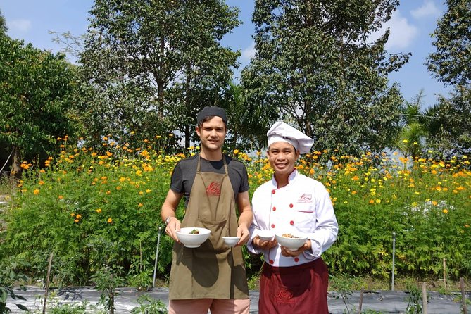 Unique farm to Table cooking class in Saigon - Wearing the farmer’s hat